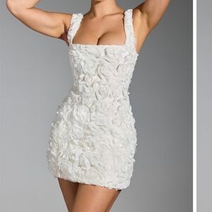 Posy- Floral-Appliqué Corset Mini Dress